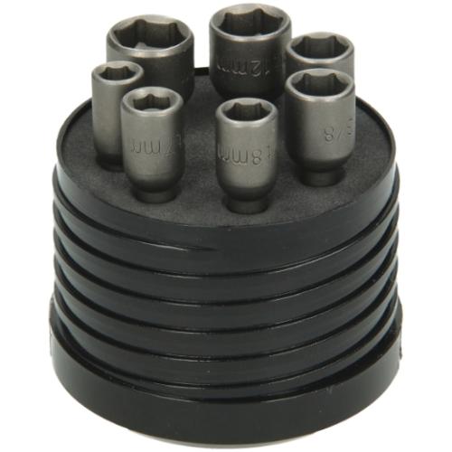 Muttersats 1/4", 7 delar, 50mm, magnetiska