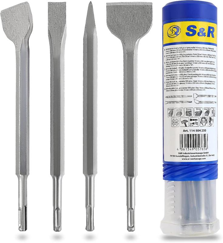 S&R proffs mejsel sds-plus-set 4 delar