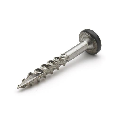 RÄNNKROKSKRUV TRÄ JET. 4,8x35 A2 SVART RAL 9011 100st/frp