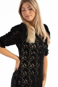 Klänning Spets Zoey, Svart / Golden Sand  - Capri Collection