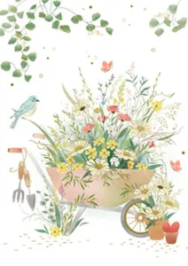 Blommor i skottkärra - Dubbelt kort, Pictura