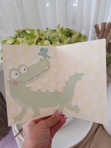 Grattis (krokodil), kort från Pictura
