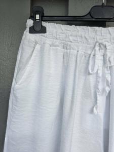 Byxa, Vida ben - resår & knytband, Vit Sanne - Soulful Fashion