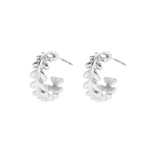 Örhängen, Ring av blad "silver" - Gemini