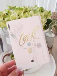 Tack (blommor och blad), kort från Pictura