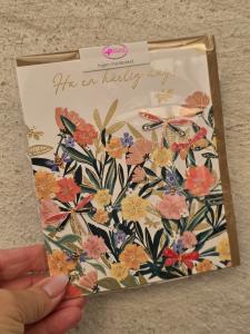 Ha en härlig dag! Blommor och trollsländor (3D), Dubbelt kort - Pictura