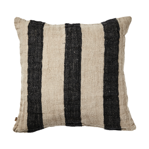 Kuddfodral i linne, Bredrandig Natur / Svart, Signe (50x50 cm) - Affari