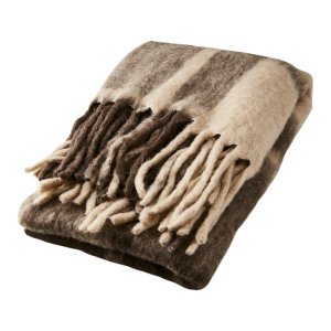 Filt Frasse, Rutig Brun / Beige / Grå - Affari