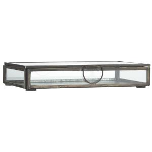 Glasbox med lock Solitaire Rektangulär, Antik finish - Ib Laursen