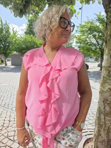 Topp med volang och knyt, Rosa Miranda - Caramelle Fashion