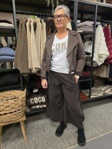 Kavaj i "mocka", Brun Sylvia (Kort) - Caramelle Fashion