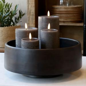 Träfat / Skål, Tours, Mörkt mangoträ, Dia: 35 cm - Chic Antique