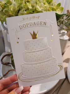 Stort grattis på dopdagen (tårta), kort från Pictura