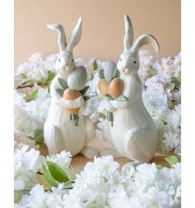 Kanin med bukett blommor (Höjd 30cm) - A lot     BERÄKNAD LEV: MARS
