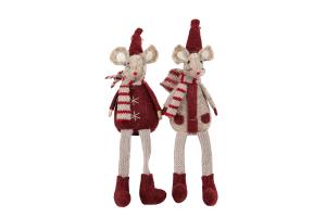 Mus sittande Vinröd/Mullvad (Mullvadfärgad tröja) - A lot