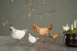 Höna Vit, Glansig (9 cm) - A lot      BERÄKNAD LEV: MARS