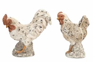Tupp, Vit med mörka fläckar, 16 cm - A lot