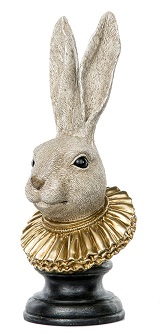 Kaninhuvud med guldkrage, 38 cm - A lot
