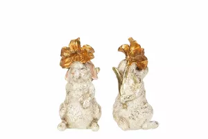 Kanin med guldfärgad påsklilja - Alot