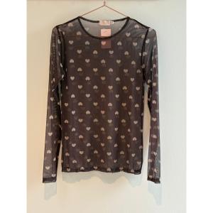 Topp Mesh, Brun med hjärtan, Nora - Three M