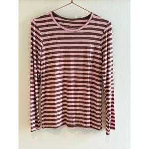 Topp Lång ärm, Randig Rosa / Brun, Pillan - Three M