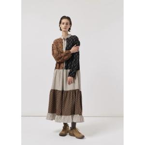 Klänning Mönstrad Brun, Cecilia - Lecoco