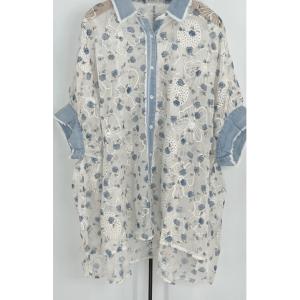 Blus Spets / Denim, Gloria - Qnuz      BERÄKNAD LEV: MARS