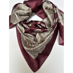 Scarves, Paisley Bordeaux (70x70 cm) - Three M