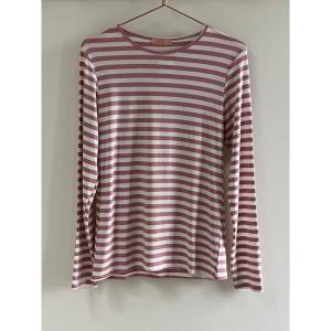 Topp Lång ärm, Randig Gammalrosa / Vit, Pillan - Three M