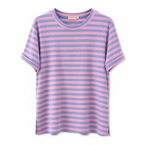 T-shirt, Randig Rosa / Ljusblå, Titti - Three M
