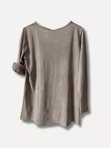 T-shirt Lång ärm, Taupe, Laila - Reunion