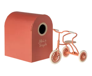 Maileg  - Abri à trehjuling, Mus - Korall 2024