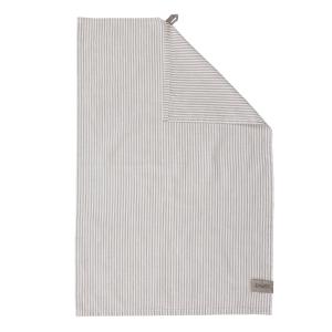 ERNST Kökshandduk, Smalrandig Beige / Vit