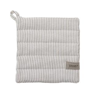 ERNST Grytlapp, Smalrandig Beige / Vit