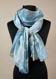 Sjal, Mönstrad Blå - Mix by Heart