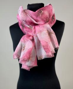 Sjal, Storblommig Fuchsia - Mix by Heart