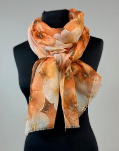 Sjal, Storblommig Orange - Mix by Heart