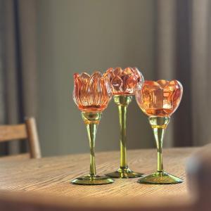 Ljusstake Protea, Orange (Höjd: 18 cm) - Miljögården