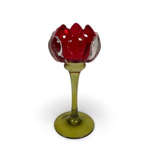 Ljusstake Protea, Röd (Höjd: 18 cm) - Miljögården