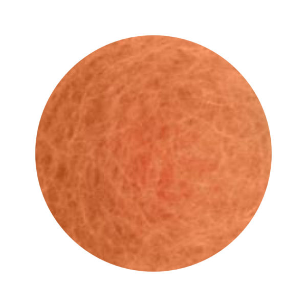 Orange blomma i tovad ull, stor (8485911) - Én Gry & Sif