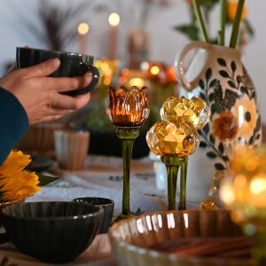 Ljusstake Protea, Gul (Höjd: 20 cm) - Miljögården