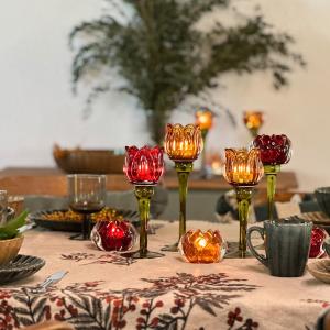 Ljusstake Tulip, Röd (Höjd: 22,5 cm) - Miljögården