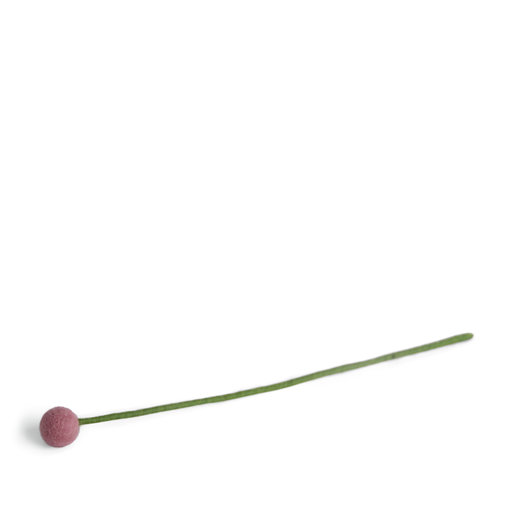 Dusty pink blomma i tovad ull, liten (smutsrosa)  (13919) - Én Gry & Sif