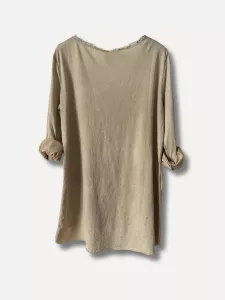 T-shirt Lång ärm, Beige Laila - Reunion