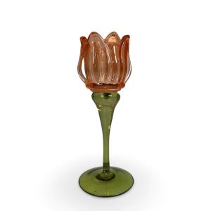 Ljusstake Tulip, Orange (Höjd: 19,5 cm) - Miljögården        LEV MARS