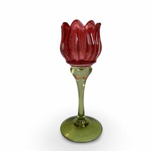 Ljusstake Tulip, Röd (Höjd: 19,5 cm) - Miljögården        LEV MARS