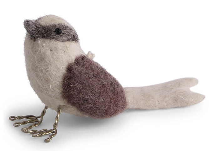 Tovad fågel i offwhite/lavendel (14520) - En Gry & Sif