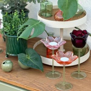 Ljusstake Kronblad, Gul (Höjd: 18,5 cm) - Miljögården     BERÄKNAD LEV: FEB/MARS