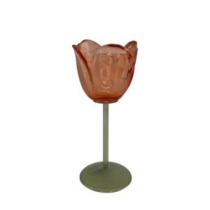 Ljusstake Tulpan, Orange (Höjd: 19 cm) - Miljögården     BERÄKNAD LEV: FEB/MARS