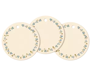 Runda gift tags, Ring of Flowers (15 st), Maileg (offwhite)